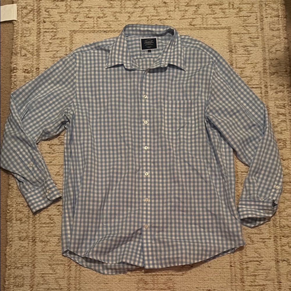 Men's Blue Charles Tyrwhitt Checkered Shirt
